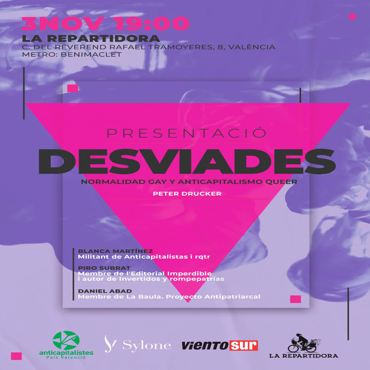 Prsentació «Desviades. Normalidad gay y anticapitalismo queer» de Peter Drucker 3 de Noviembre, Valencia