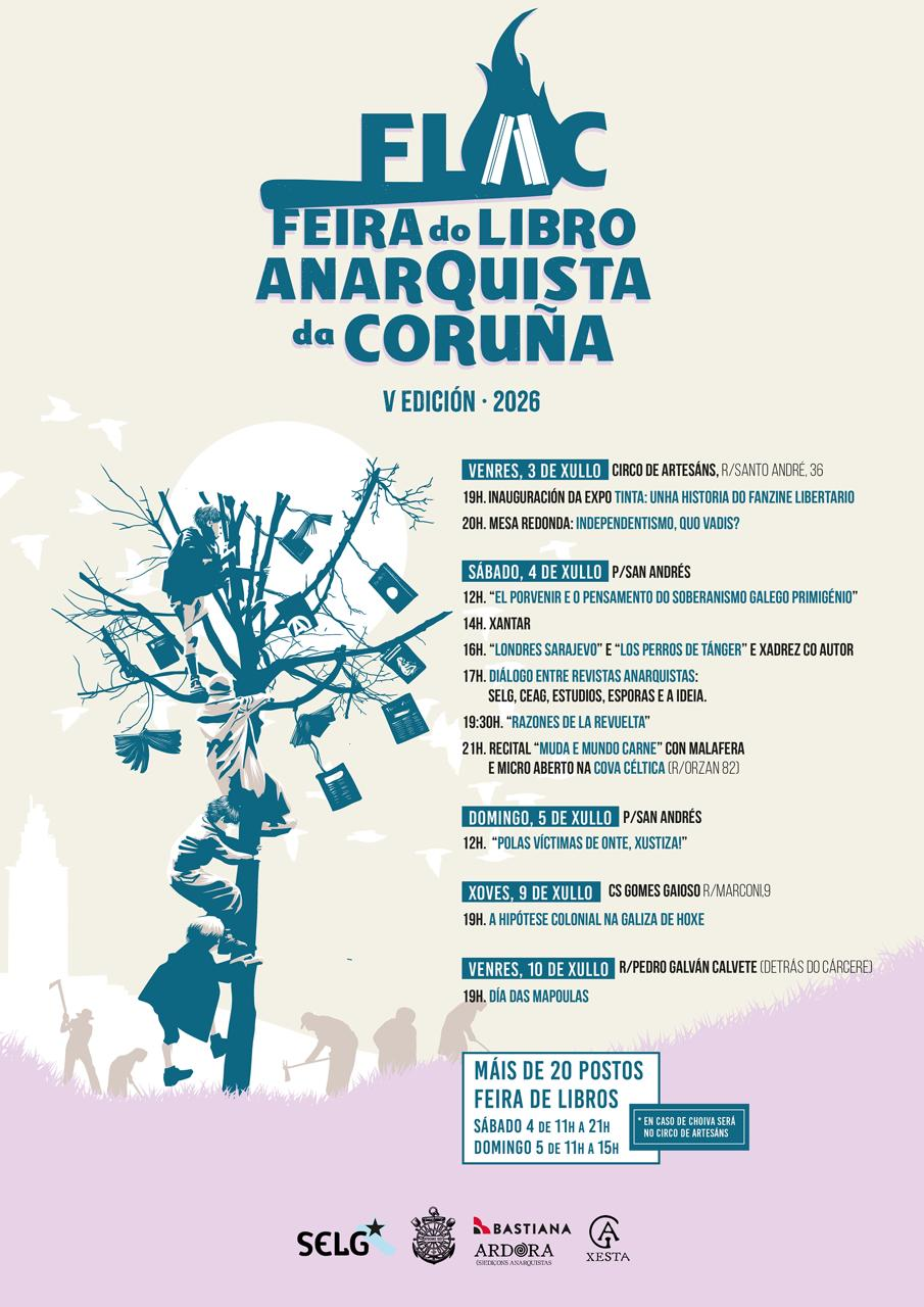 V Edición – Feira de Libro Anarquista de Coruña – Programa – FLAC 2026.